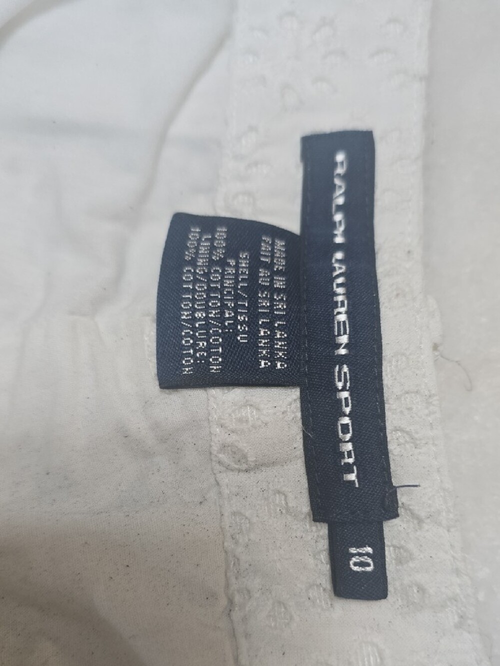 Ralph Lauren White Eyelet High-Waist Shorts - Picture 3 of 6